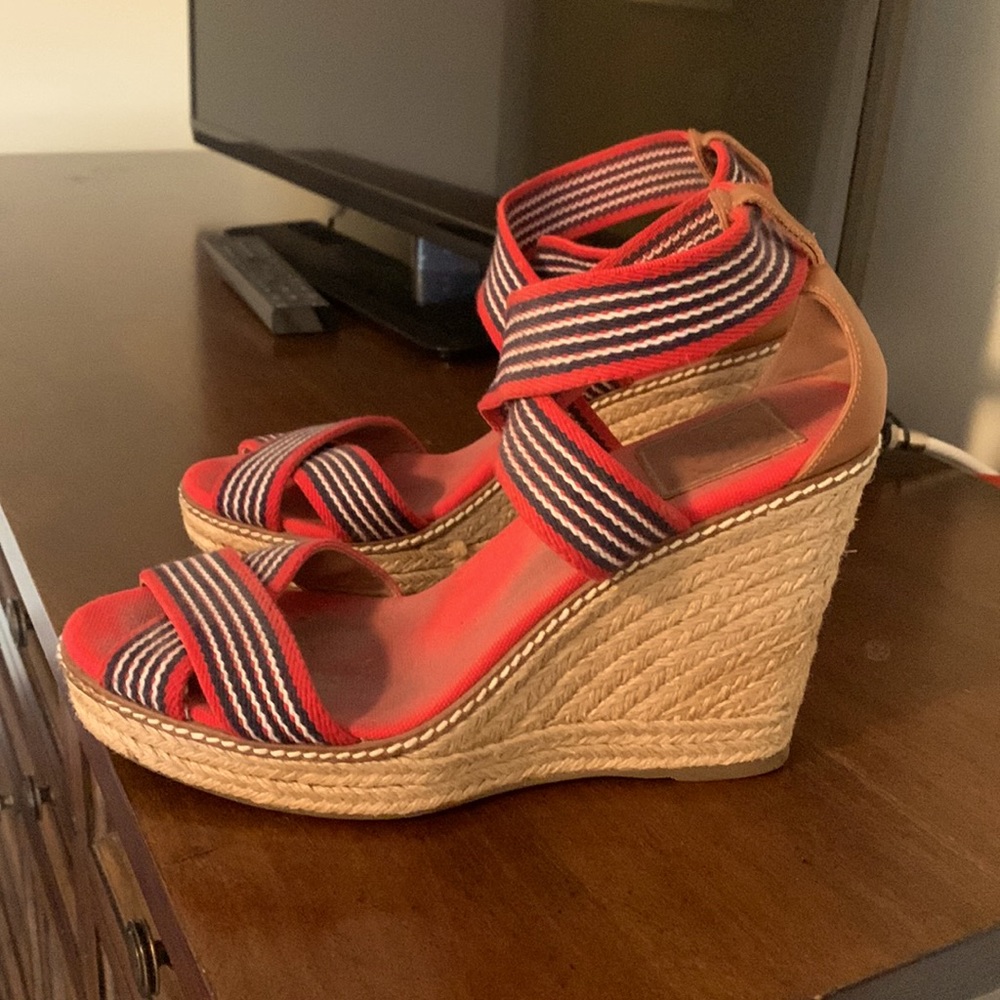 Tory Burch wedge sandals size 10